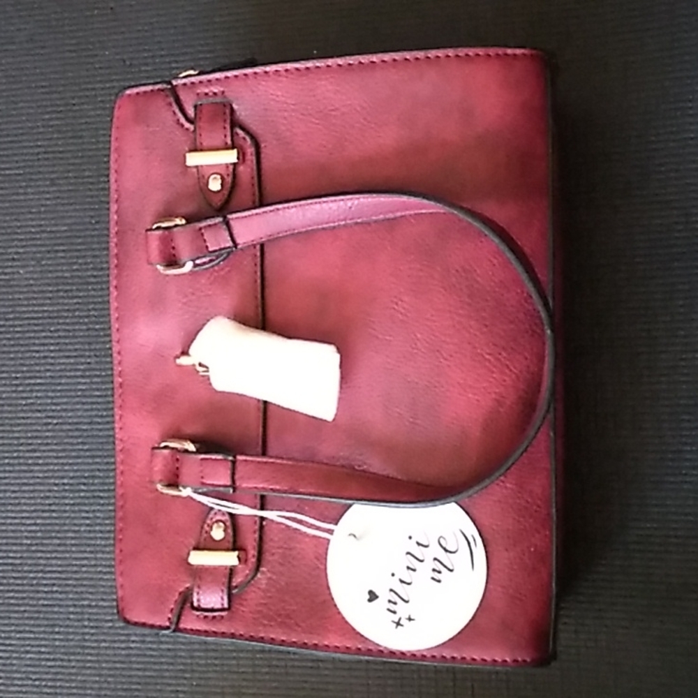 Mini Me NWT Red Crossbody Adjustable Handbag With Coin Purse